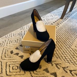 Michael Kors Sabrina Pump Suede Blk Sz 7.5M 38EU